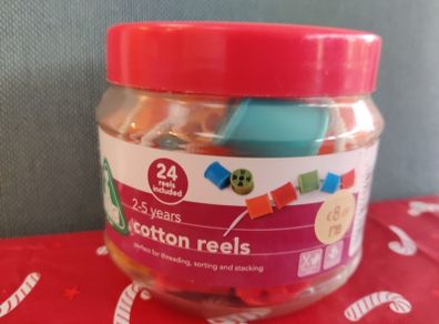 educational toy cotton reels