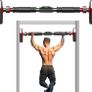 Heavy-Duty Adjustable Pull-Up Bar That Can Be Installed Without Drilling, Suitable for Door Frames with a Width of 65-100 Cm, Perfect for Home Gyms And Doorway Workouts. The Main Body Is Made of Black Carbon Steel And Features Resistance Training Image 8