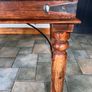 Antique Hardwood Table & 6 Chairs Image 4