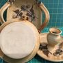 Ballydougan Pottery Serving Bowl & Candlesticks - 3 piece set Image 2