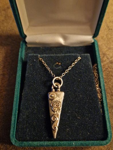 Silver Celtic Design Pendant and Necklace