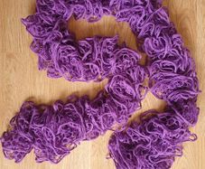 New - A Really Unusual Purple Knitted Scarf - See Pics