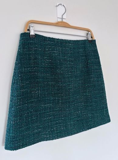 Massimo Dutti textured crossover skirt