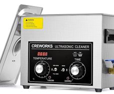 CREWORKS Ultrasonic Cleaner 6.5L with Mechanical Timer&Heater,300W Heating Power Commercial Sonic Cleaner, Ultrasonic Cavitation Machine for Jewelry Glasses Watch Dentures Small Parts