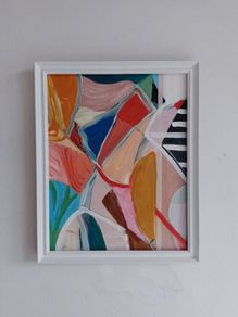 Original Eclectic Abstract Painting Colour Block Original Art