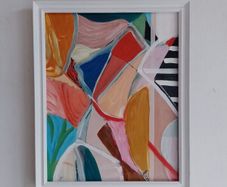 Original Eclectic Abstract Painting Colour Block Original Art