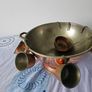 ANTIQUE Copper Punch bowl with cups with hook  & ladel Image 3