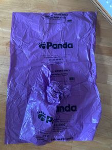 2 panda general waste purple bags