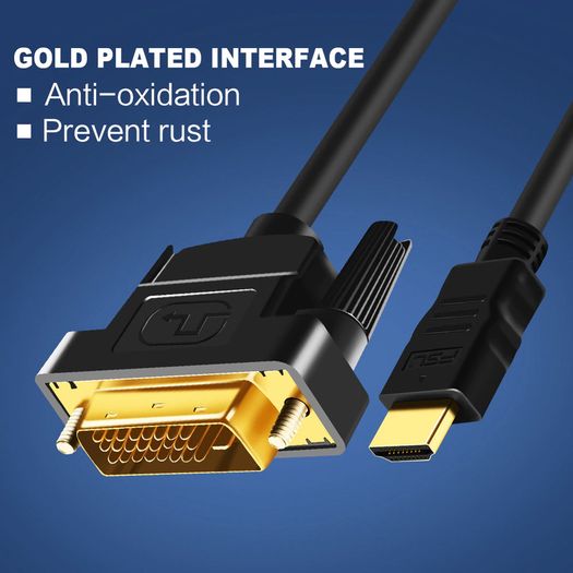 FSU 3M HDMI (Male) to DVI-D (24+1) Dual Link (Male) 1080P 3D Gold-Plated Cable (Brand New/Warranty)