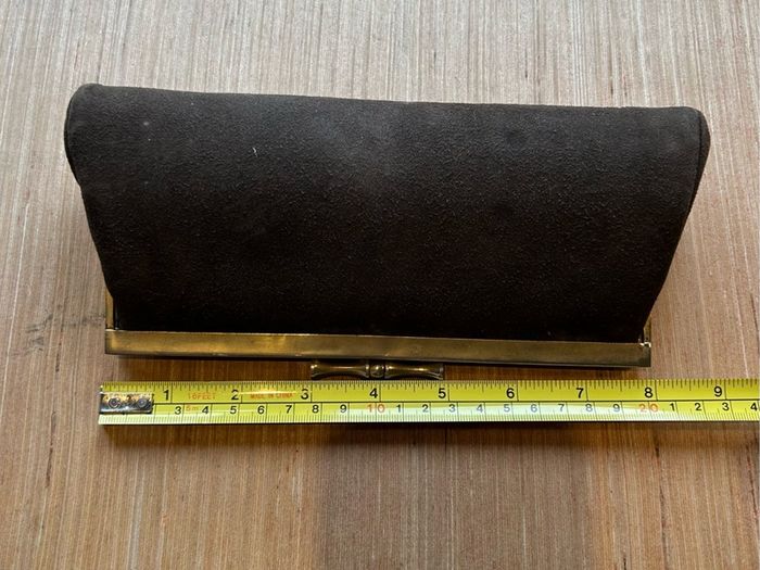 Vintage Suede Leather Clutch Bag