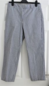 New Size 10 M&S Black & White Check Summer Trousers