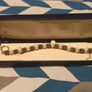 14k gold, sterling silver and pearls toggle bracelet Image 6