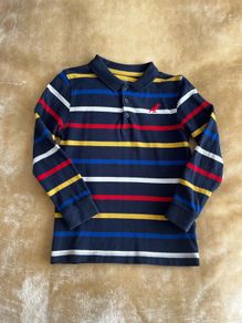 M&S long sleeve poloshirt Age 4-5