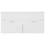 Sink Cabinet with Built-in Basin White and Sonoma Oak Chipboard Image 9
