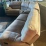 Beige corner recliner manual recliner sofa Image 3