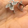 925 Sterling Silver Flower Earrings Image 2