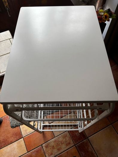 IKEA JONAXEL white storage unit with wire baskets