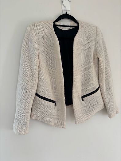 Sandro knitted ivory blazer