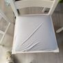 6 oak painted dining room chairs Image 4