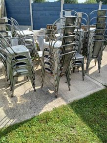 metal chairs