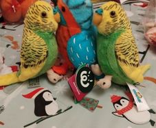 Bird Teddy's x 3, 2 budgies and a kingfisher