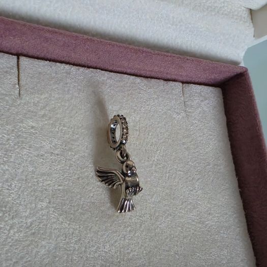 Pandora dove of peace dangle charm perfect condition fully hallmarked