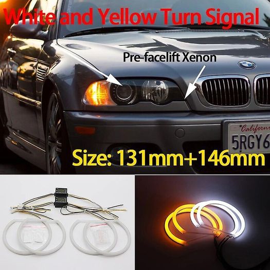 BMW 3 series E46 316i 318i 320d 323i 328i 330i 325xi 330d 1998-2005 LED Cotton Angel Eyes halo rings daytime light