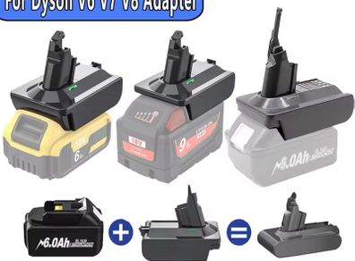 18V Lithium Battery Adapter for Dyson V6 V7 V8 Series To for Makita/Dewalt/Milwaukee Converter Vacuum Cleaner ToolDC58/SV11/SV10