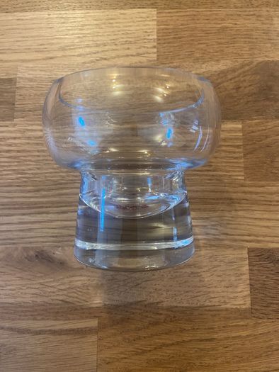 Glass candle holder