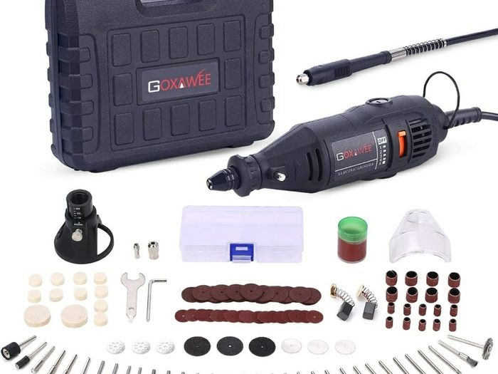 Rotary Tool Kit, 130W Multi-Functional Mini Grinder Set with 140 Accessories (Keyless Chuck & Flex Shaft) Varible Speed Multi Tool