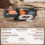 Electric Winch ATV UTV 2041.2 kg Synthetic Rope Waterproof Remote Control Image 2