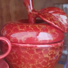Red Apple Ceramic Dish