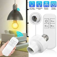 Smart Timer Switch Wireless Remote Control E27 15m Range Lamp Holder 110V 220V ON Off Light Bulb Base Socket Intelligent