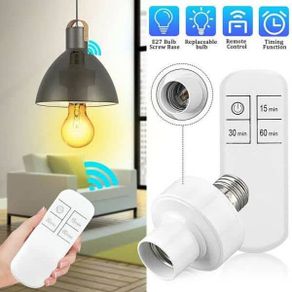 Smart Timer Switch Wireless Remote Control E27 15m Range Lamp Holder 110V 220V ON Off Light Bulb Base Socket Intelligent