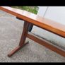 mid century teak sleigh base coffee table XXL Image 2