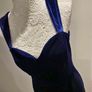 Midnight blue velvet dress Image 2