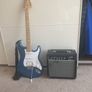 Blue Stratocaster with amp cables included Image 10