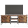 TV Stand with Storage, TV Table 55 Inch with Drawers for 60 65 Inch TV, TV Console Table, TV Bench for Living Room, Bedroom(Brown,55 Inch) Image 6