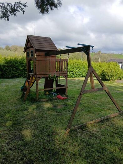 Wooden Climbing Frame and Swing Set