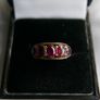 Vintage 9Ct Gold 375 Five Stone Garnet Solid Gold Ring 1,49g size S Image 5