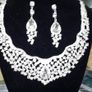 Bride's Designer Crystal Neck Piece and Earrings Image 2