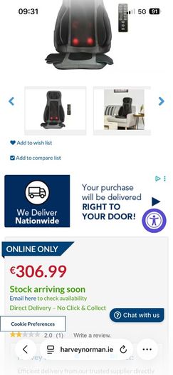 Homcom  Homedics Chair Massager