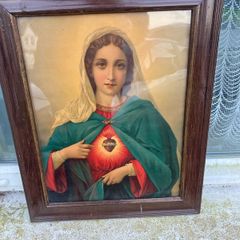 Virgin Mary vintage picture free postage