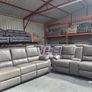 New 3+2+1 Grey Or Black Leather Recliner Sofa Sets Image 5