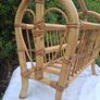 Vintage Bamboo and Rattan Magazine Rack Image 3