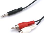 2RCA Male to 3.5 mm Stereo Cable Laptop PC Audio