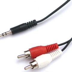 2RCA Male to 3.5 mm Stereo Cable Laptop PC Audio