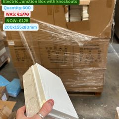 600 x Electrical Junction Boxes with Knockouts 200x155x80mm