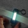 Saber 2W USB Rechargeable COB LED Mini Light Keychain Flashlight Pocket Torch - Black Image 6
