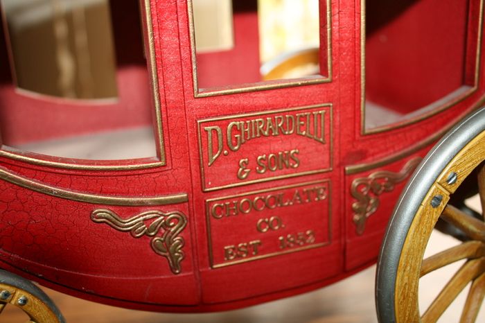 Vintage Ghirardelli Chocolate Stagecoach Carriage Promo Display 13x8.x 6.5